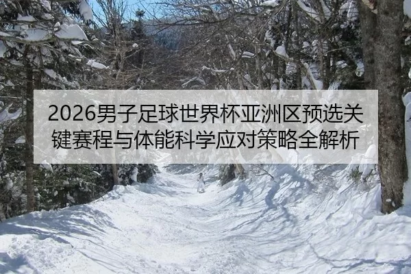 2026男子足球世界杯亚洲区预选关键赛程与体能科学应对策略全解析